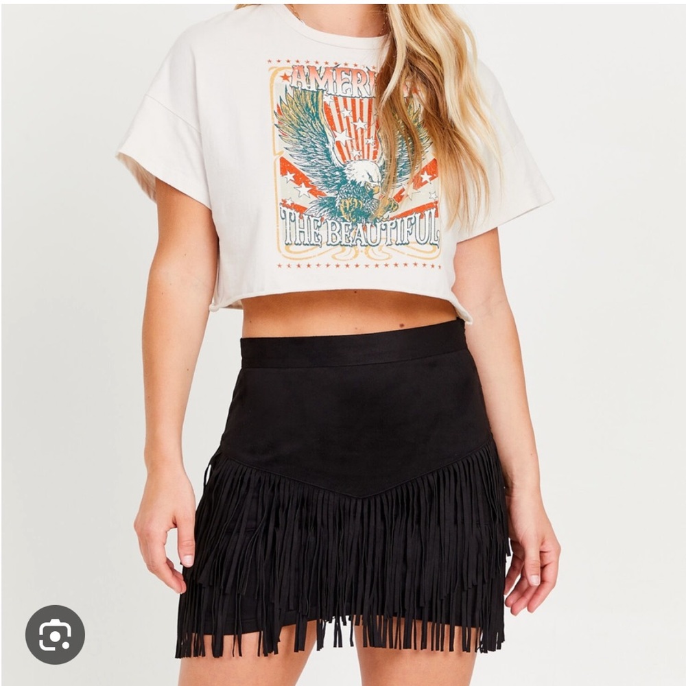 Altar’d state Farrah fringe skirt
